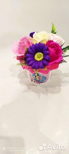 Букет розы герберы