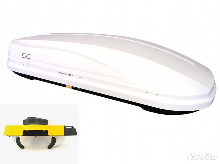 Автомобильный бокс евродеталь магнум 390 белый мет