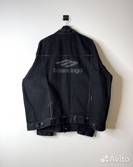 Balenciaga 3b logo джинсовая куртка оригинал