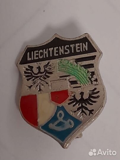 Значок герб Города Liechtenstein, редкий
