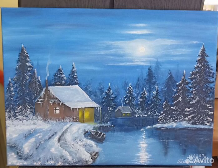 Картина маслом на холсте пейзаж