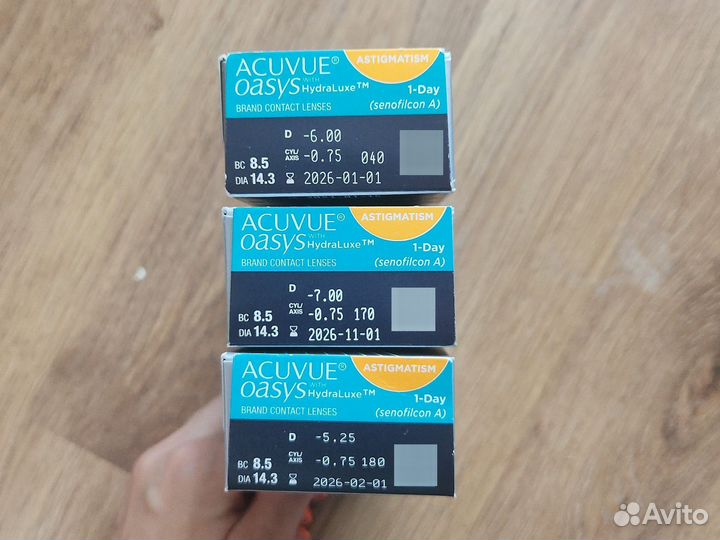 Линзы acuvue oasys 1 day astigmatism
