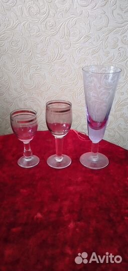 Фужеры рюмки Винтаж