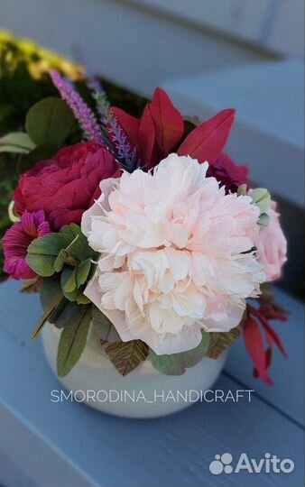 Интерьерная композиция в керамическом кашпо