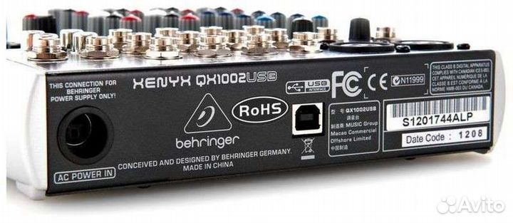 Аналоговый микшер Behringer xenyx QX1002USB