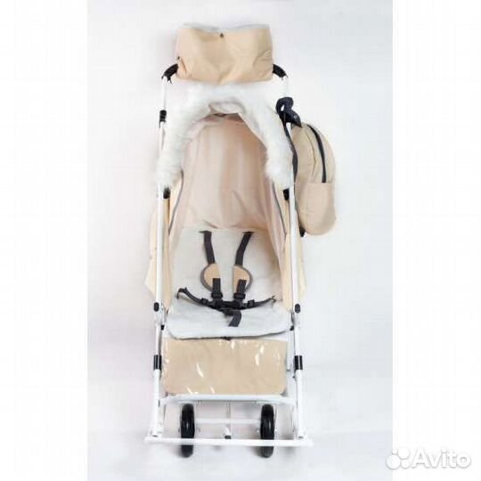 Санки-коляска Pikate, бежевые