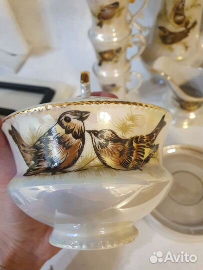 Чайный сервиз СССР с птичками