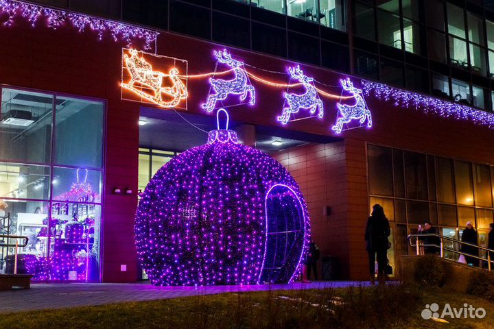 Новогоднее украшение Зданий, магазинов, домов