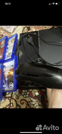 Sony PS4 Fat + 15 игр на дисках