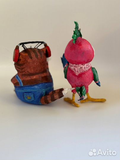 Ватные елочные игрушки