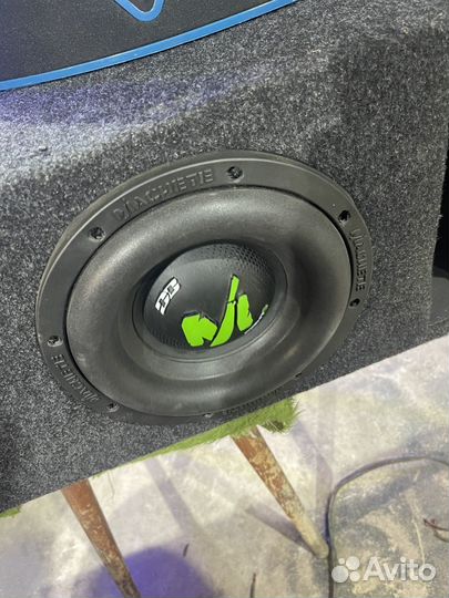 Саб 2х600 ватт номинала, усилок и провода