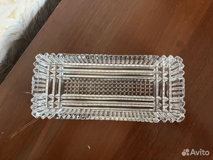 Селедочница хрусталь СССР