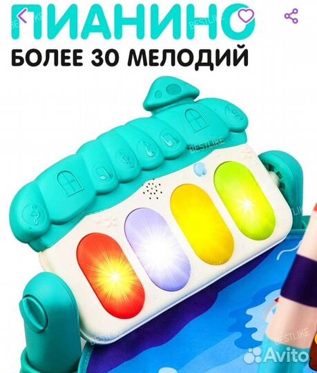 Детский коврик с пианино