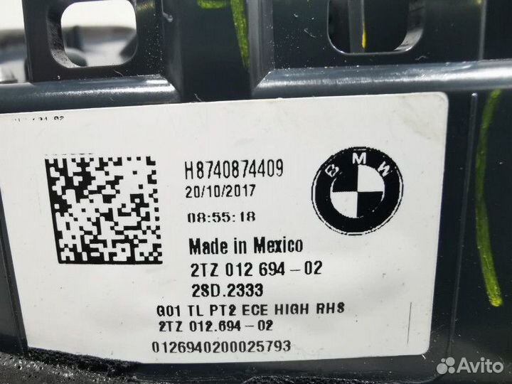 Фонарь крышки багажника правый BMW X3 G01 2018