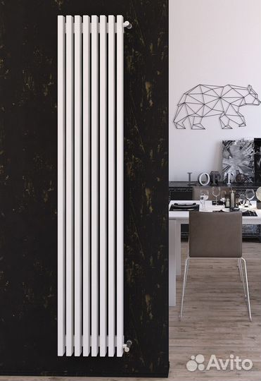 Горизонтальный дизайнерский радиатор Steel-Hot от