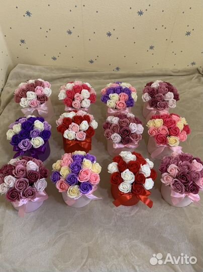 Цветы букеты из мыльных роз