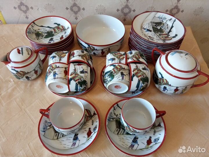 Чайный сервиз. Фарфор Китайский стиль Шинуазри