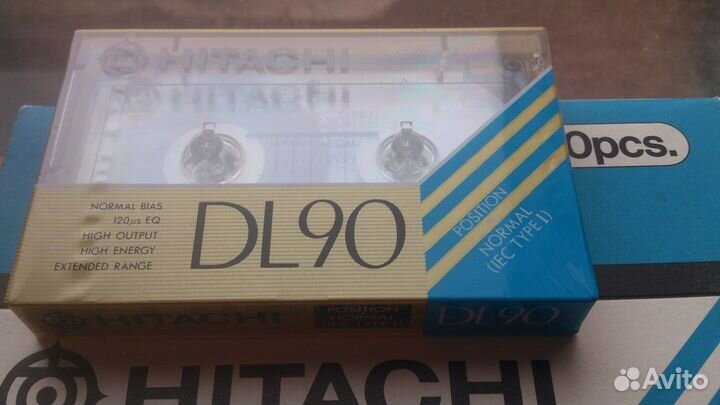 Аудиокассета Hitachi DL 90 mint из блока