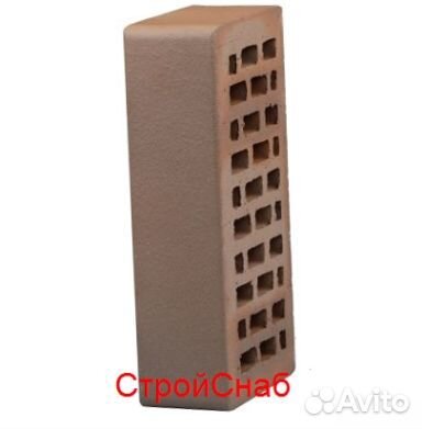 Кирпич лср 1 нф Светло-коричневый флеш гладкий