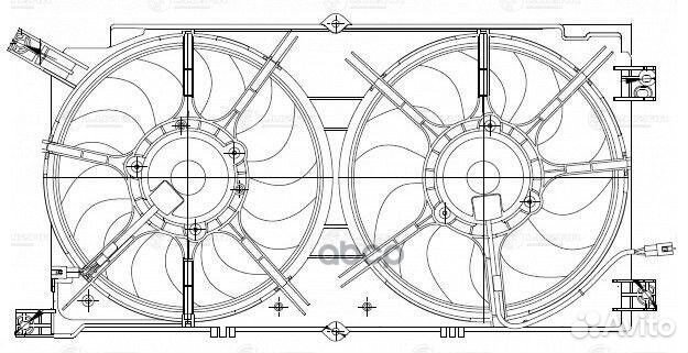 Электровентиляторы охлаждения с кожухом (2 вент