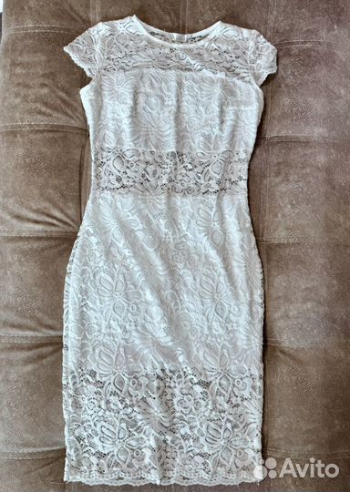 Платье ажурное белое 44 46