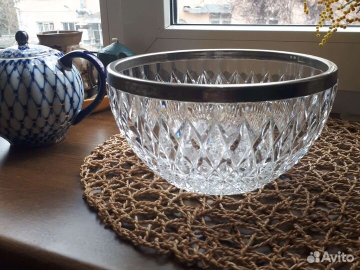 Ваза конфетница СССР хрустальная