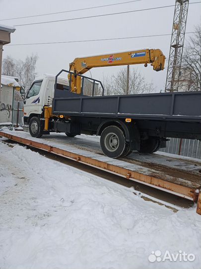 Аренда и услуги манипулятора, стрела 3 т, 8 м, борт 4.5 т, 5 м