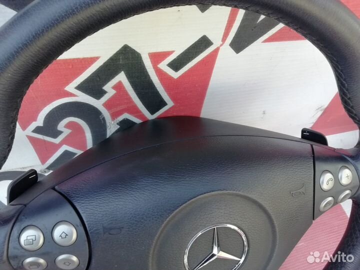 Руль кожаный спорт с лепестками Мерседес W203 рест