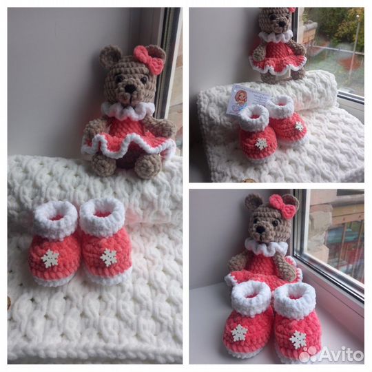 Вязаные пледы и игрушки ручной работы