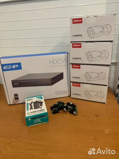 Комплект видеонаблюдения на 4 камеры