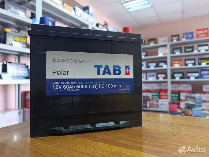 Аккумулятор 60 Ач Tab на Инфинити Лексус Тойоту