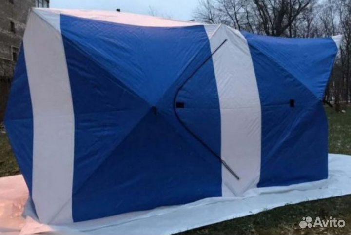 Палатка сдвоенный куб.Палатка трехслойная 400*200