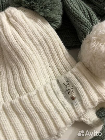 Комплект шапка и шарф для малышей