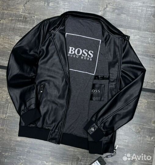 Куртка мужская кожаная Hugo Boss