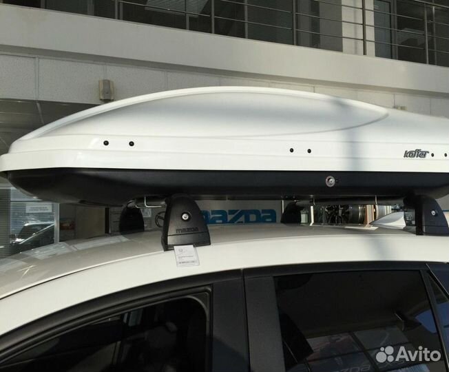 Авто бокс багажник на крышу Koffer 430л белый