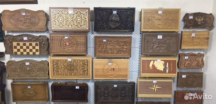 Нарды деревянные, резные