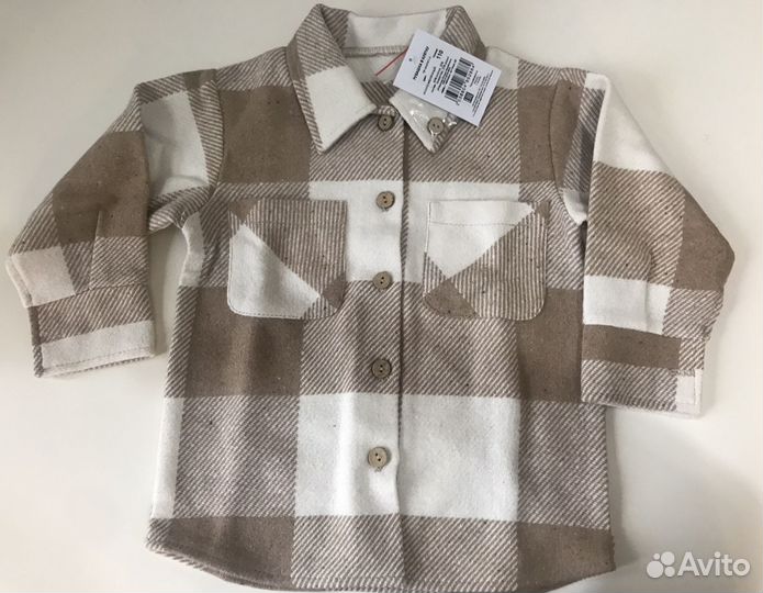 Рубашка в клетку детская новая