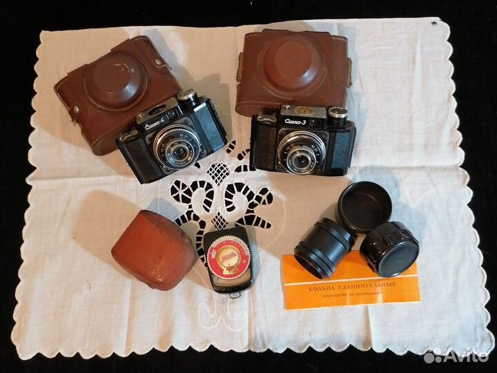 Пленочный фотоаппарат СССР Смена, фотоэкспонометр