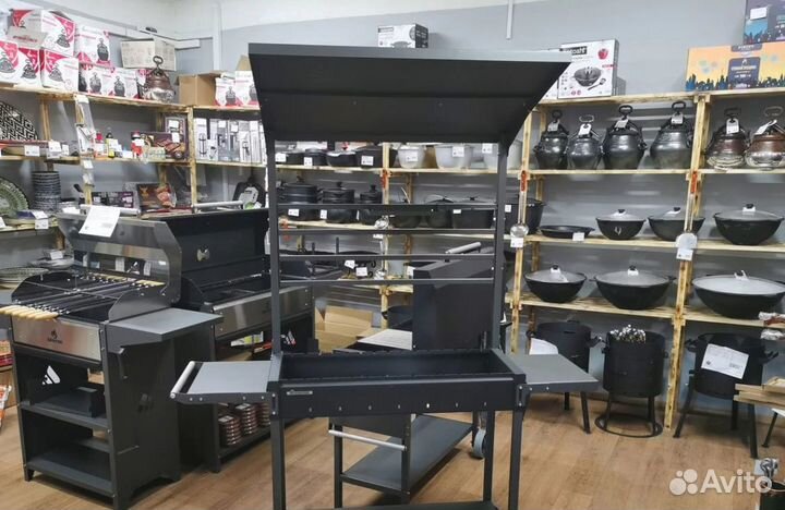 Мангал ман 304 с крышей от дождя