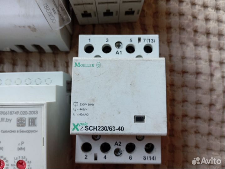 Модульный контактор. Ограничитель мощности