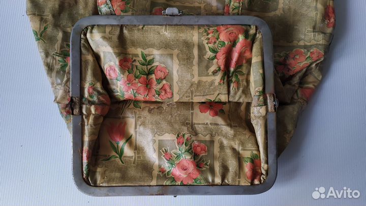 Сумка женская Ридикюль СССР с цветами винтаж