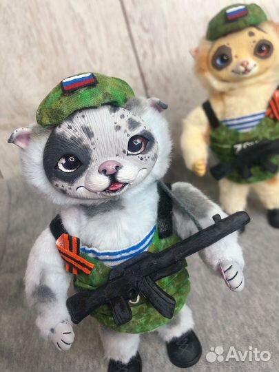 Собаки вояки. Игрушка в смешанной технике