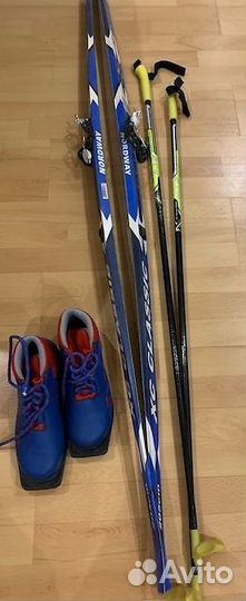 Комплект лыжи + палки + ботинки
