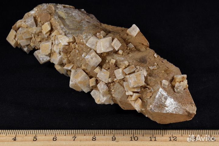 Красивый кристалл Кварц, кальцит. Лот №1029