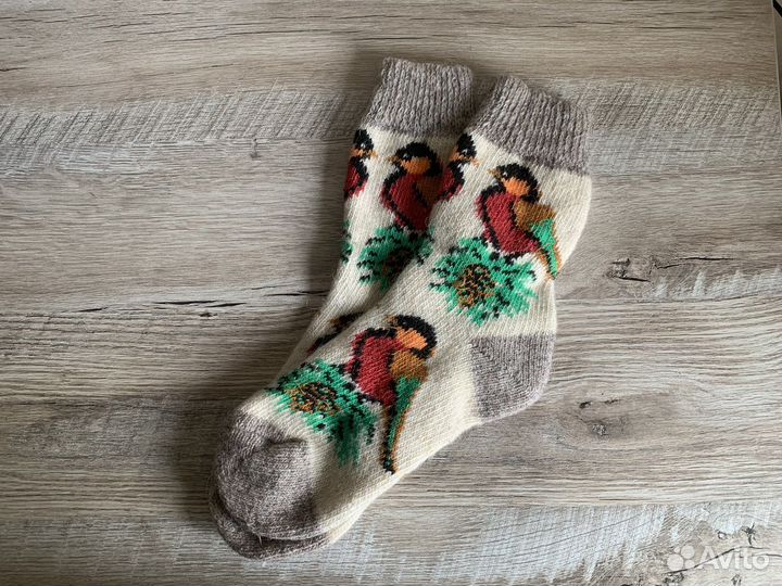 Шерстяные носки. Новогодние. 38-40