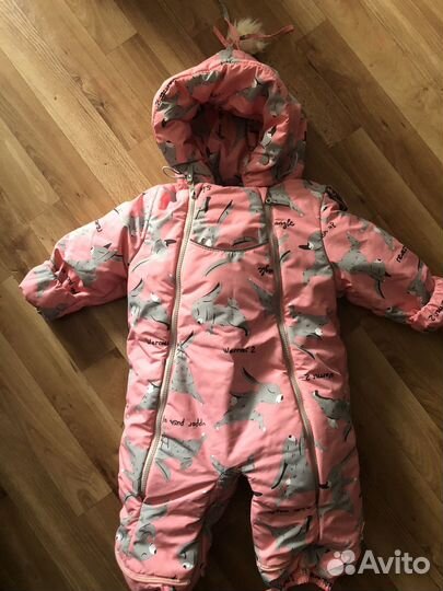 Зимний комбинезон для девочки 80