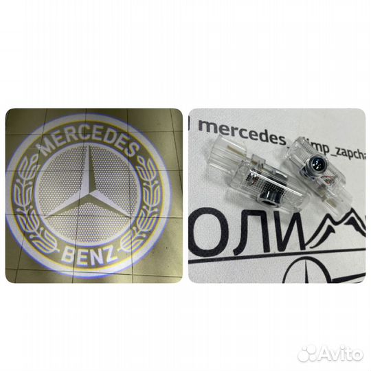 Проекция ветви в передние двери Mercedes GL x164 M