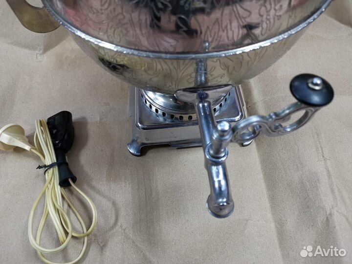 Новый электро Самовар 5 л тисненый,оригинал СССР