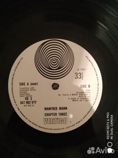 Manfred Mann Chapter Three UK 1969