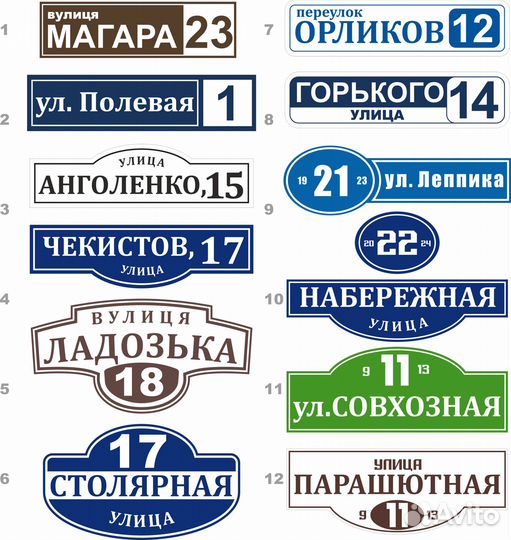 Красивые, индивидуальные адресные таблички на дом